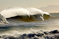 Waves crashing onto the South Coast